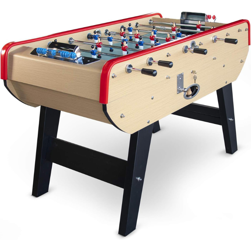 Baby-foot Bistrot Rétro - Table de Jeu avec Accessoires - Balles, Manettes, Scoreurs