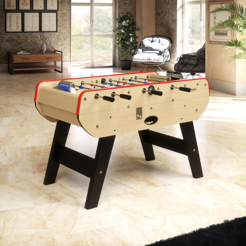 Table de Baby-foot Bistrot Rétro avec Accessoires - Balles, Manettes, Scoreurs