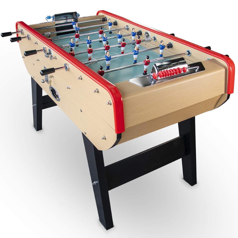 Baby-foot Bistrot Rétro - Table de Jeu avec Accessoires - Balles, Manettes, Scoreurs